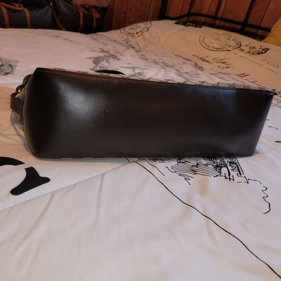 Gucci GG Canvas Large Tote Bag with Leather Trim – Brown - Picture 11 of 15